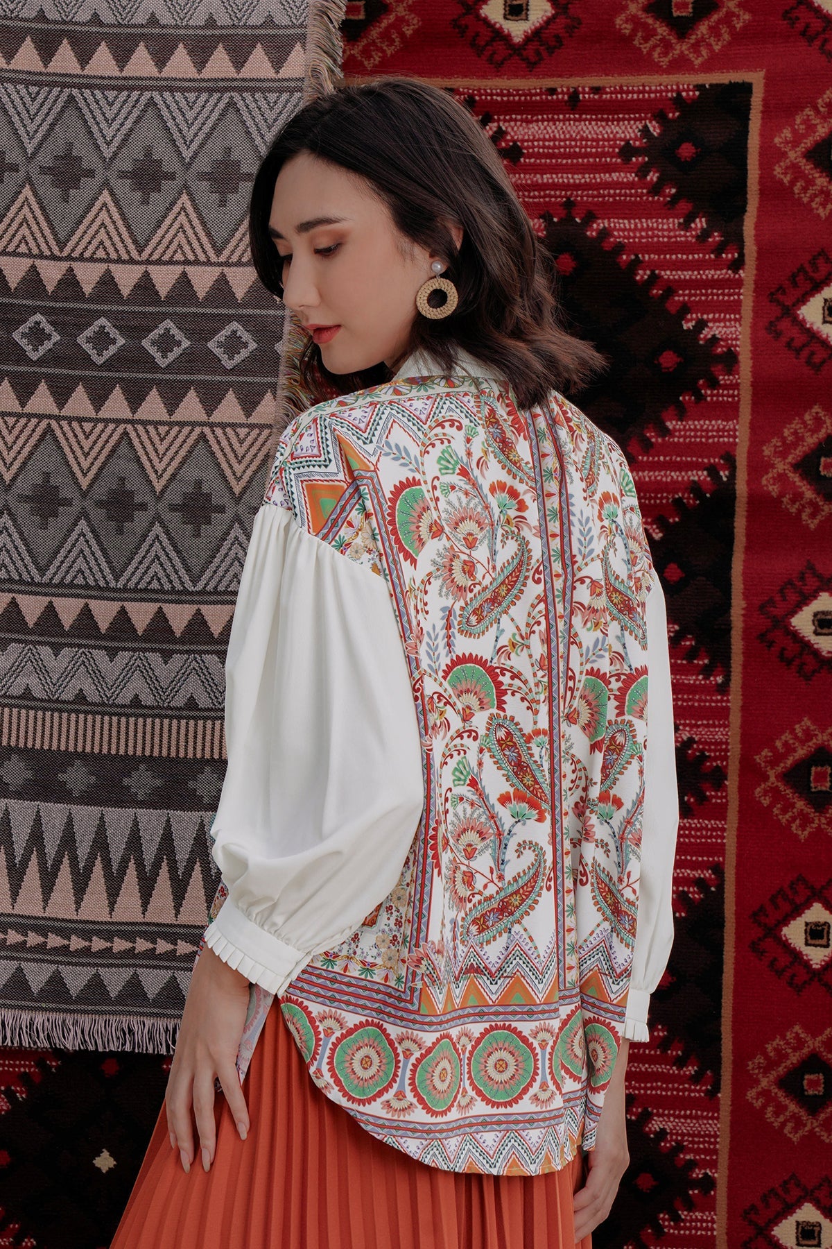 Bohemia Gathered Shirt - Ivory