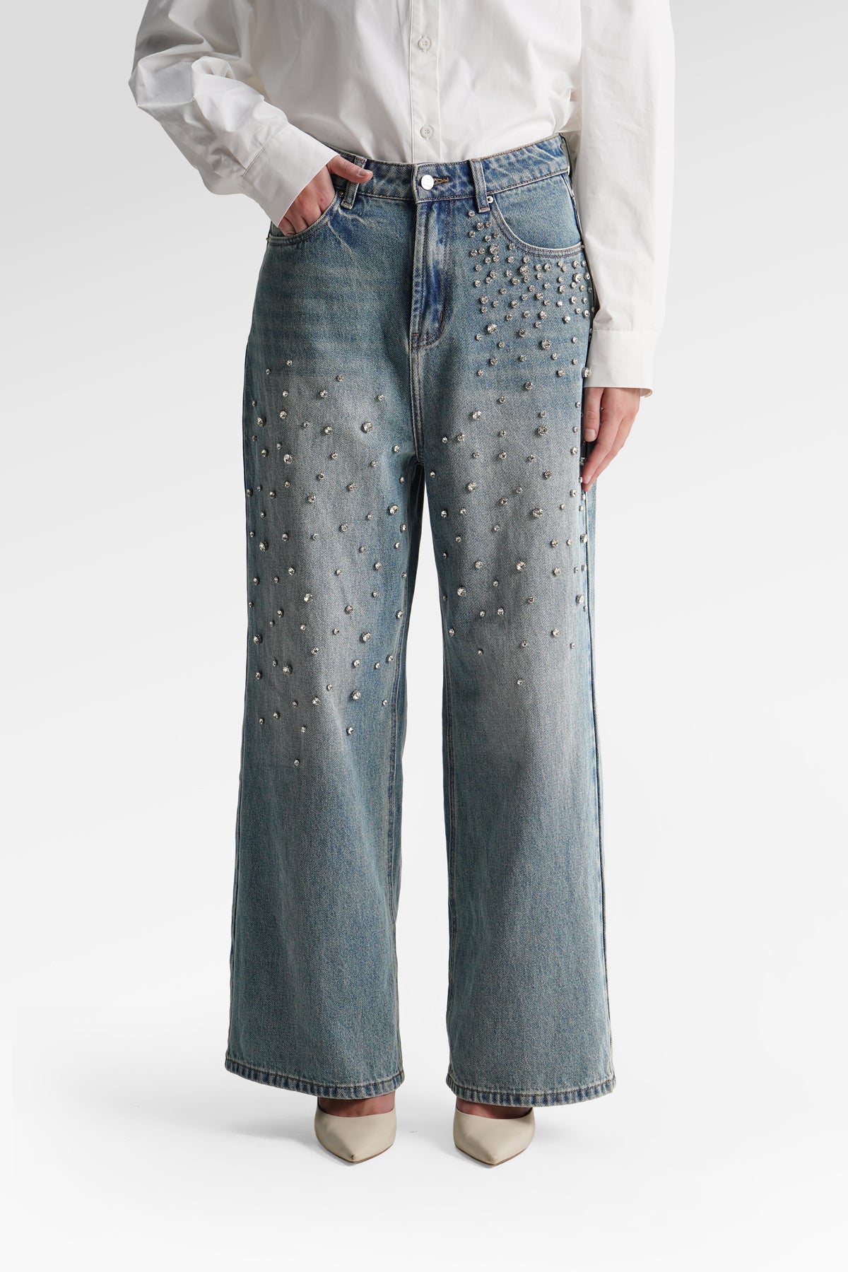 Brianna Denim Pants - Blue
