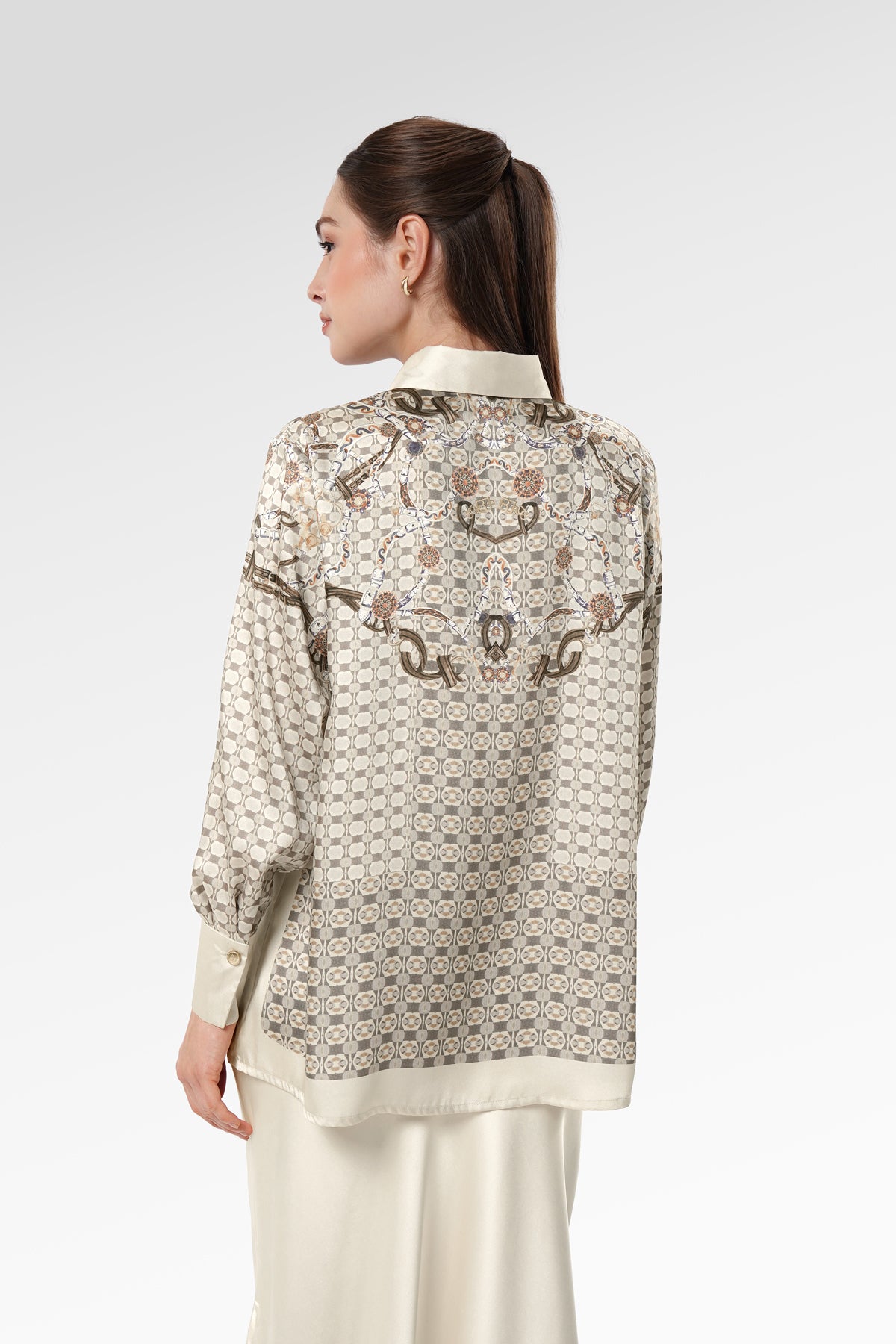 Chainerie Satin Shirt - Zircon