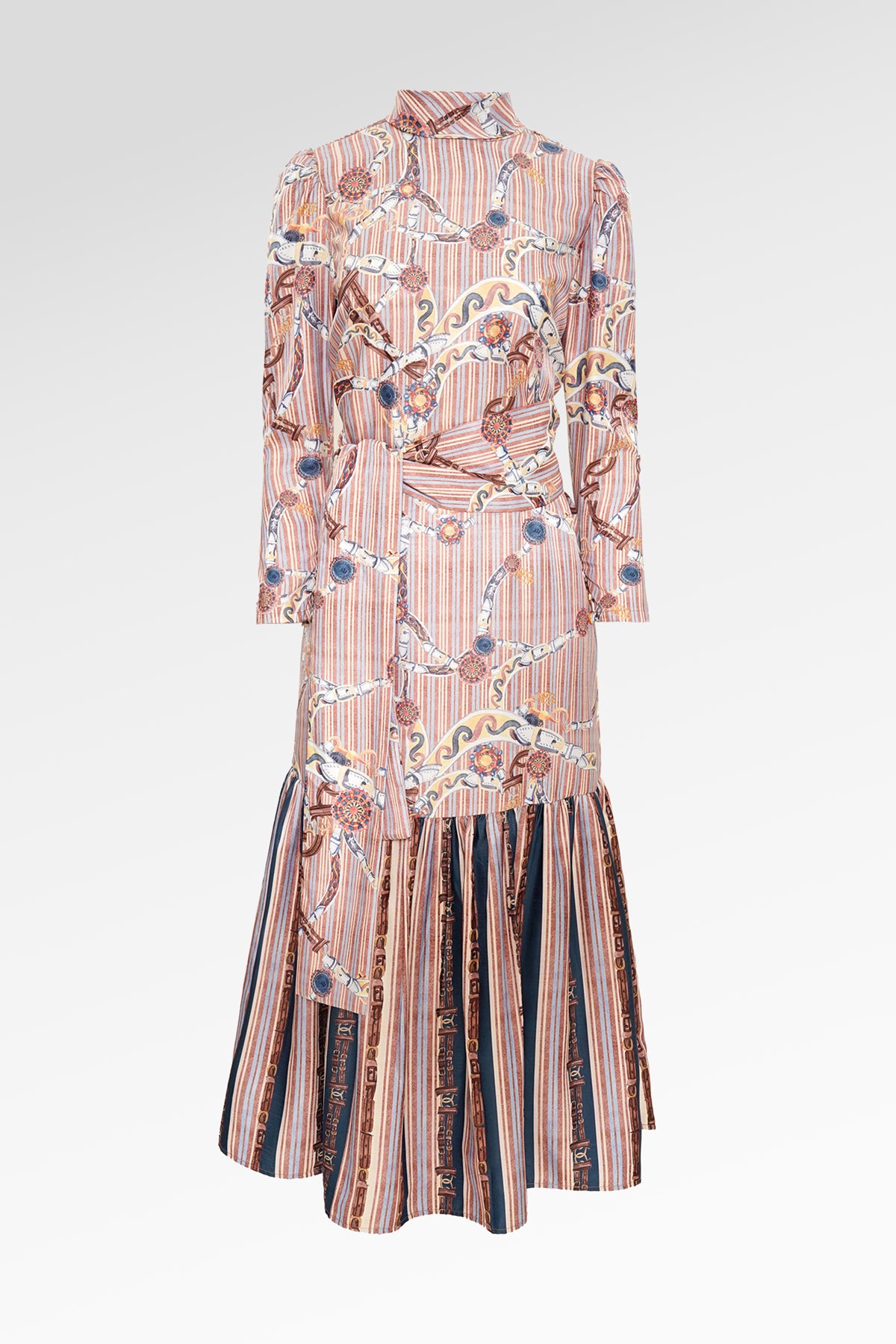 Chainerie Tied Dress - Azurite