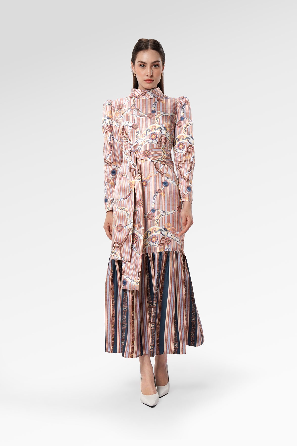 Chainerie Tied Dress - Azurite