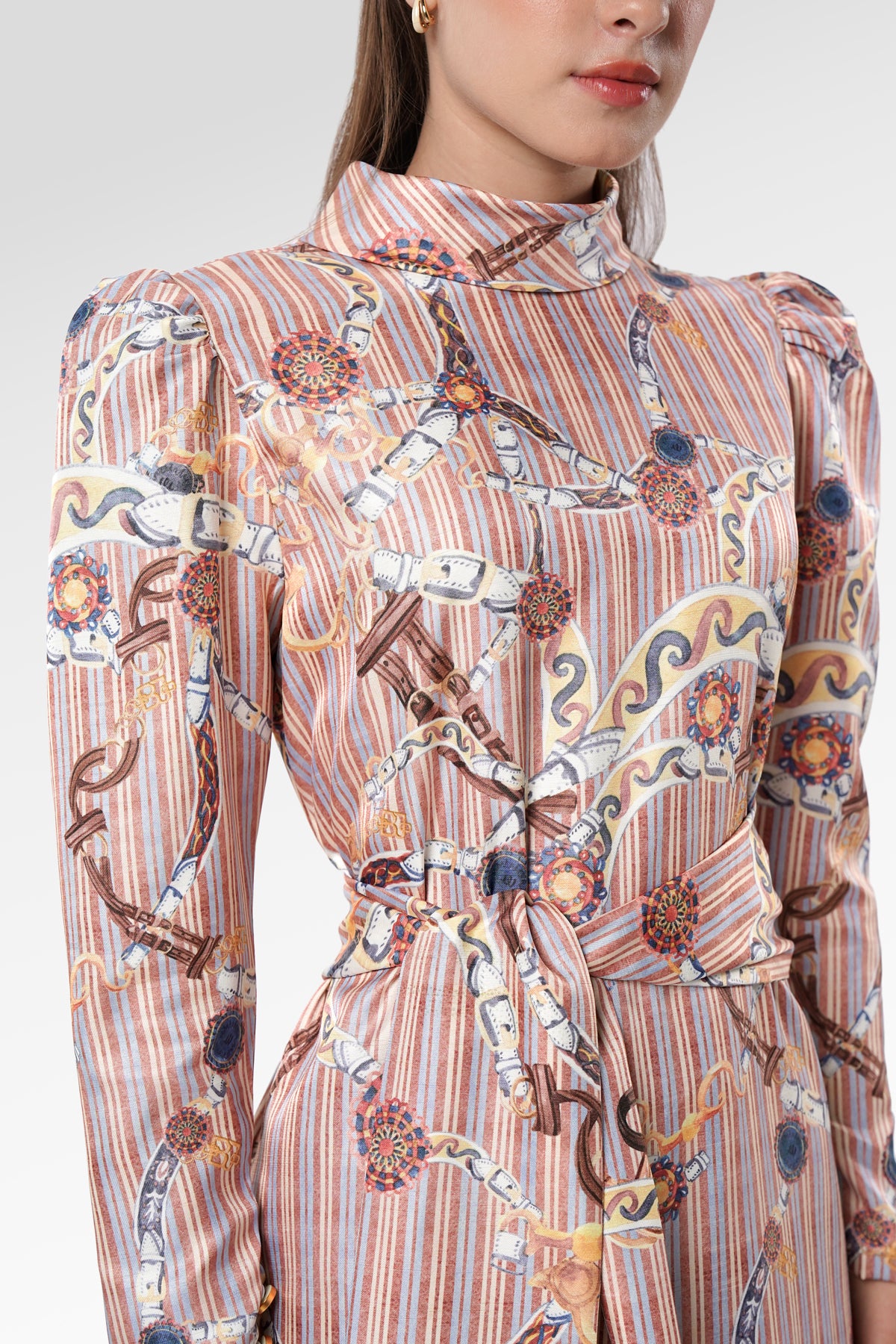 Chainerie Tied Dress - Azurite