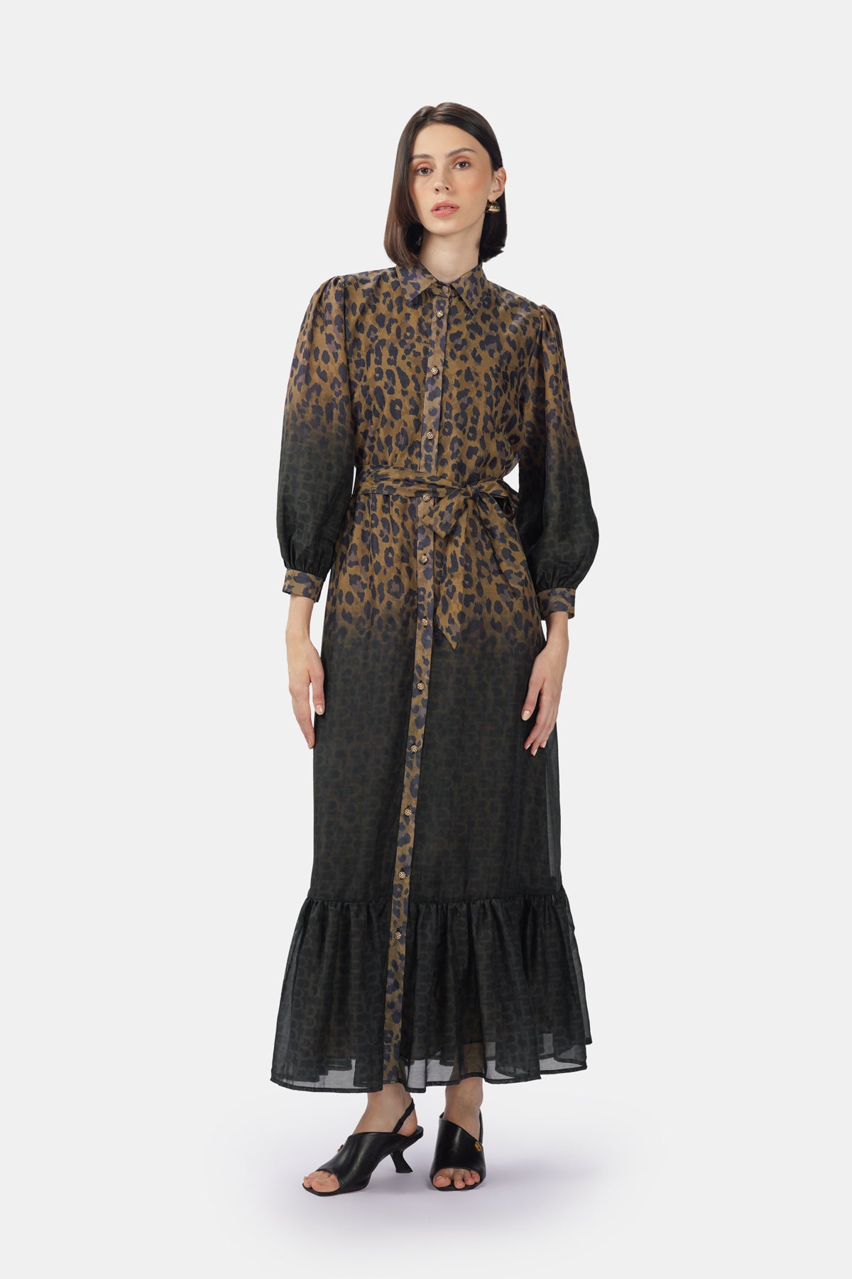 Call Of The Wild Tiered Dress - Savanna