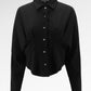 Callen Crop Shirt - Black