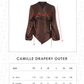 Camille Drapery Outer - Deep Mahogany