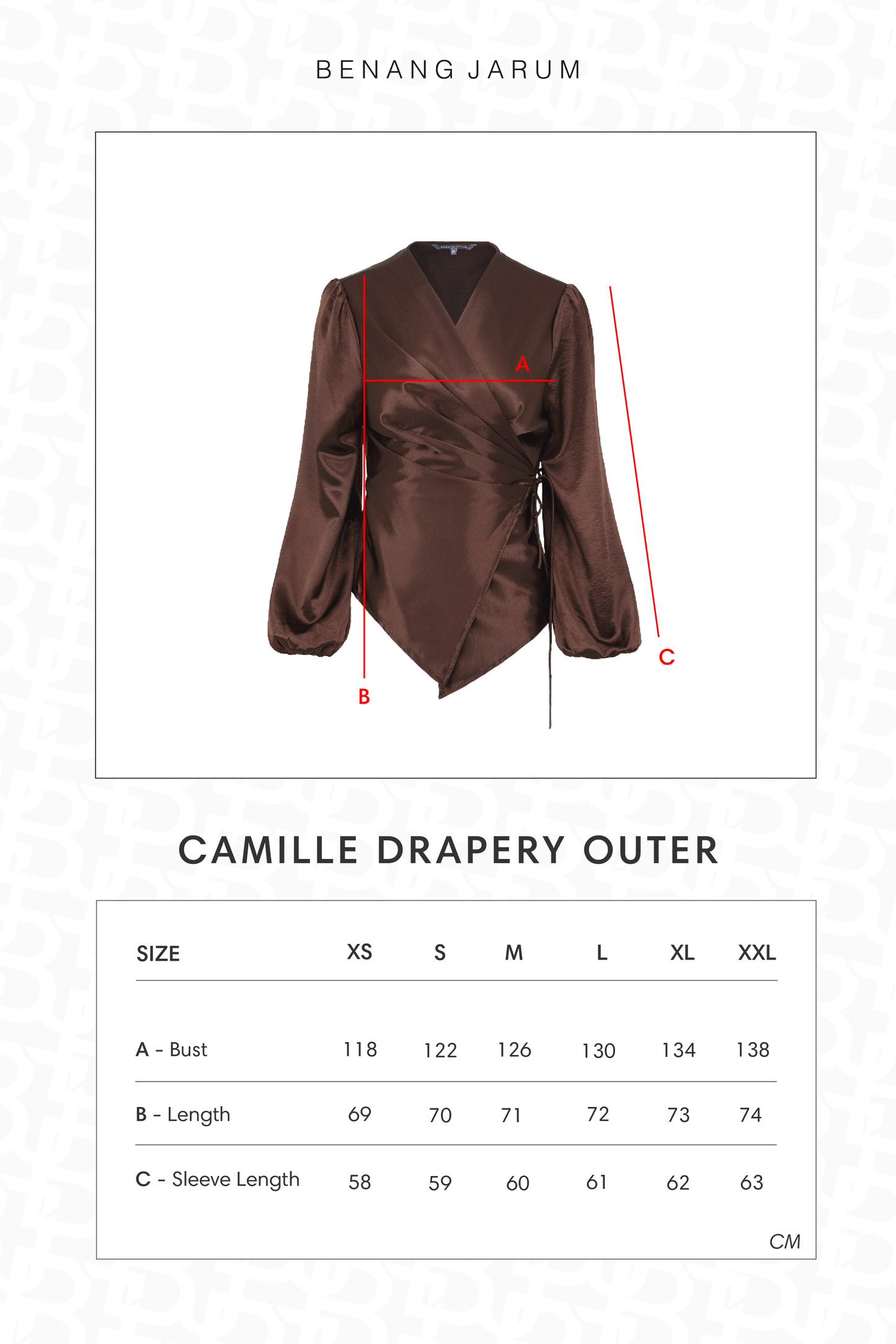 Camille Drapery Outer - Deep Mahogany