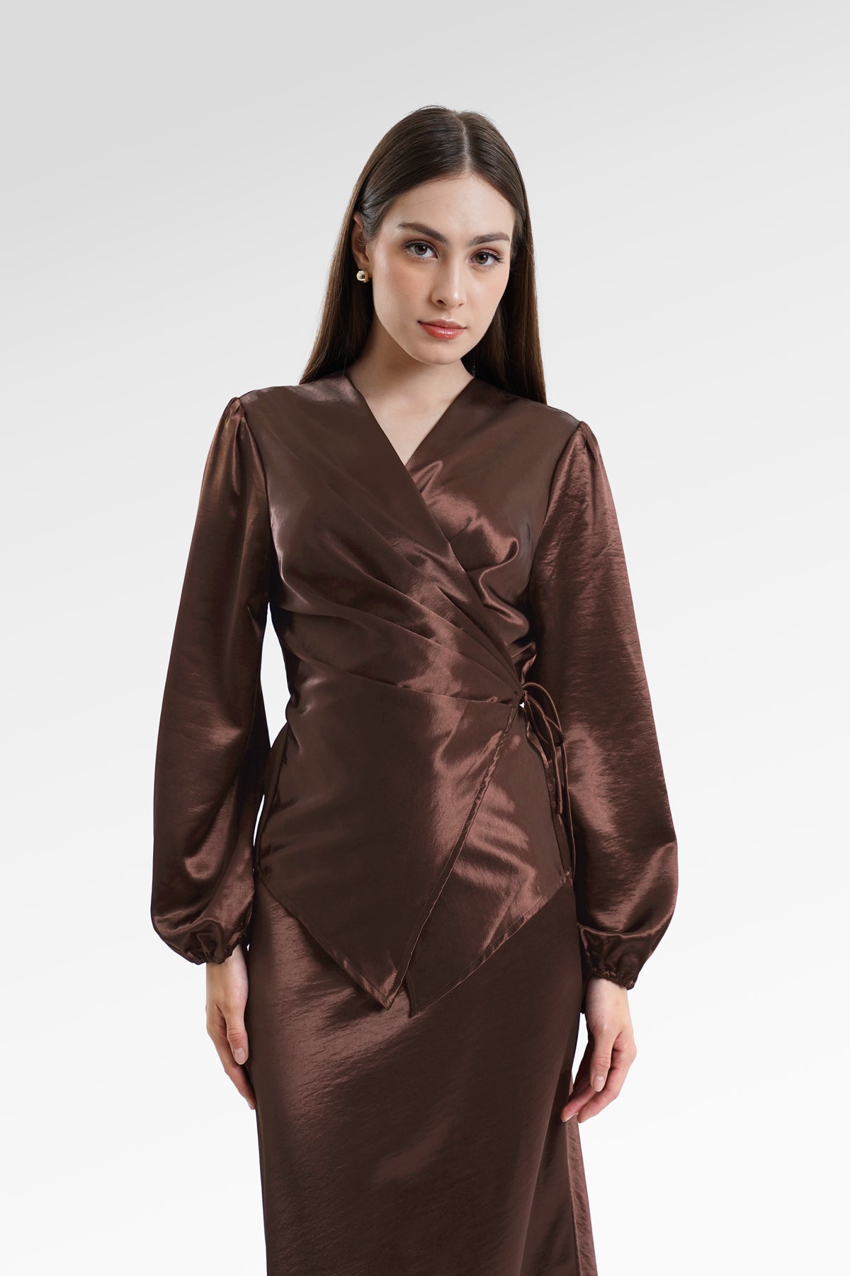 Camille Drapery Outer - Deep Mahogany