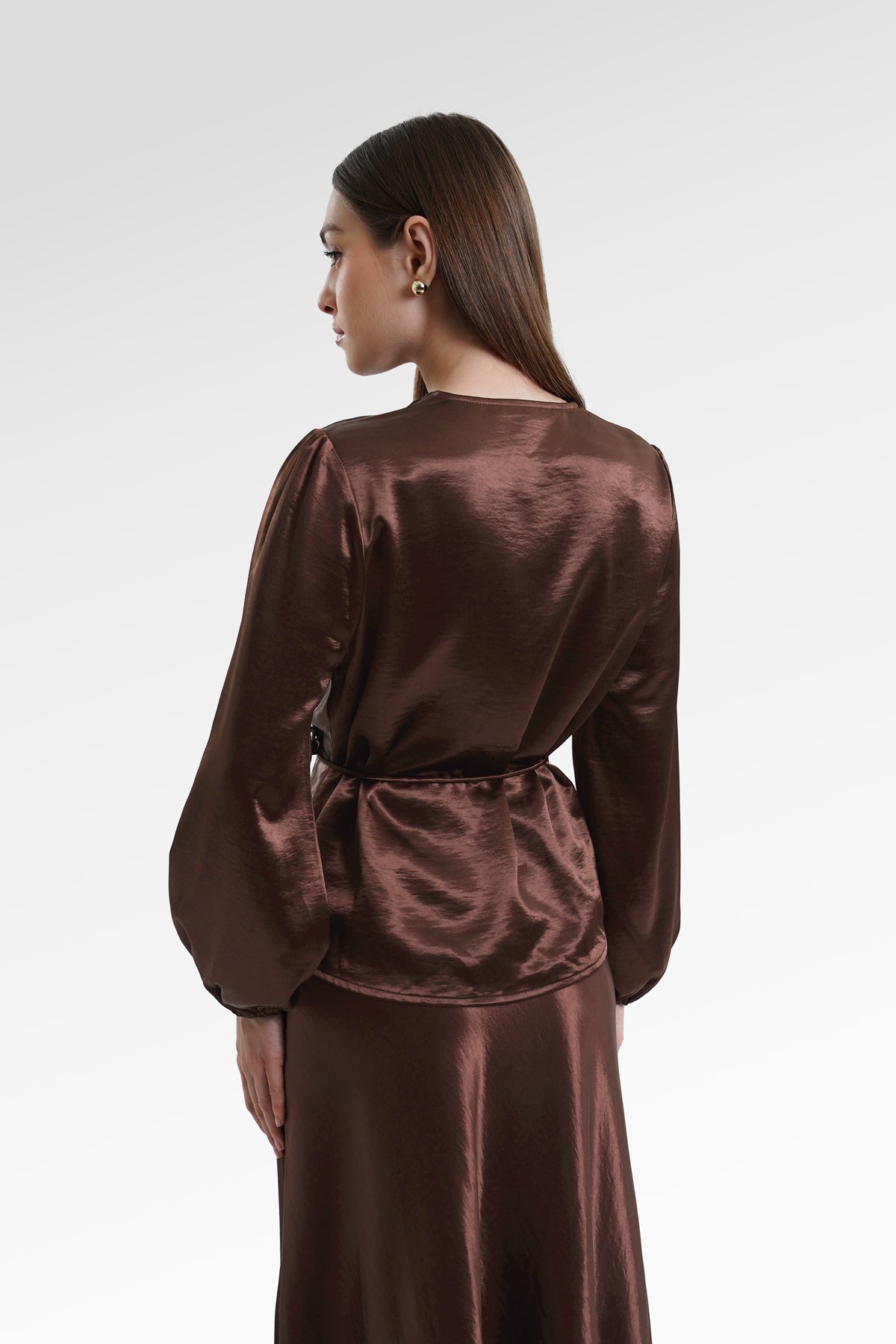 Camille Drapery Outer - Deep Mahogany