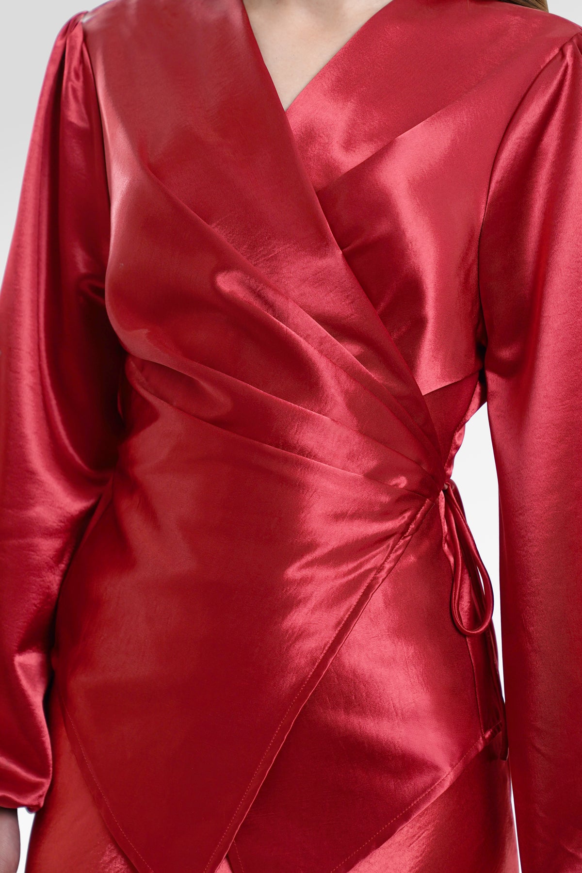 Camille Drapery Outer - Maroon