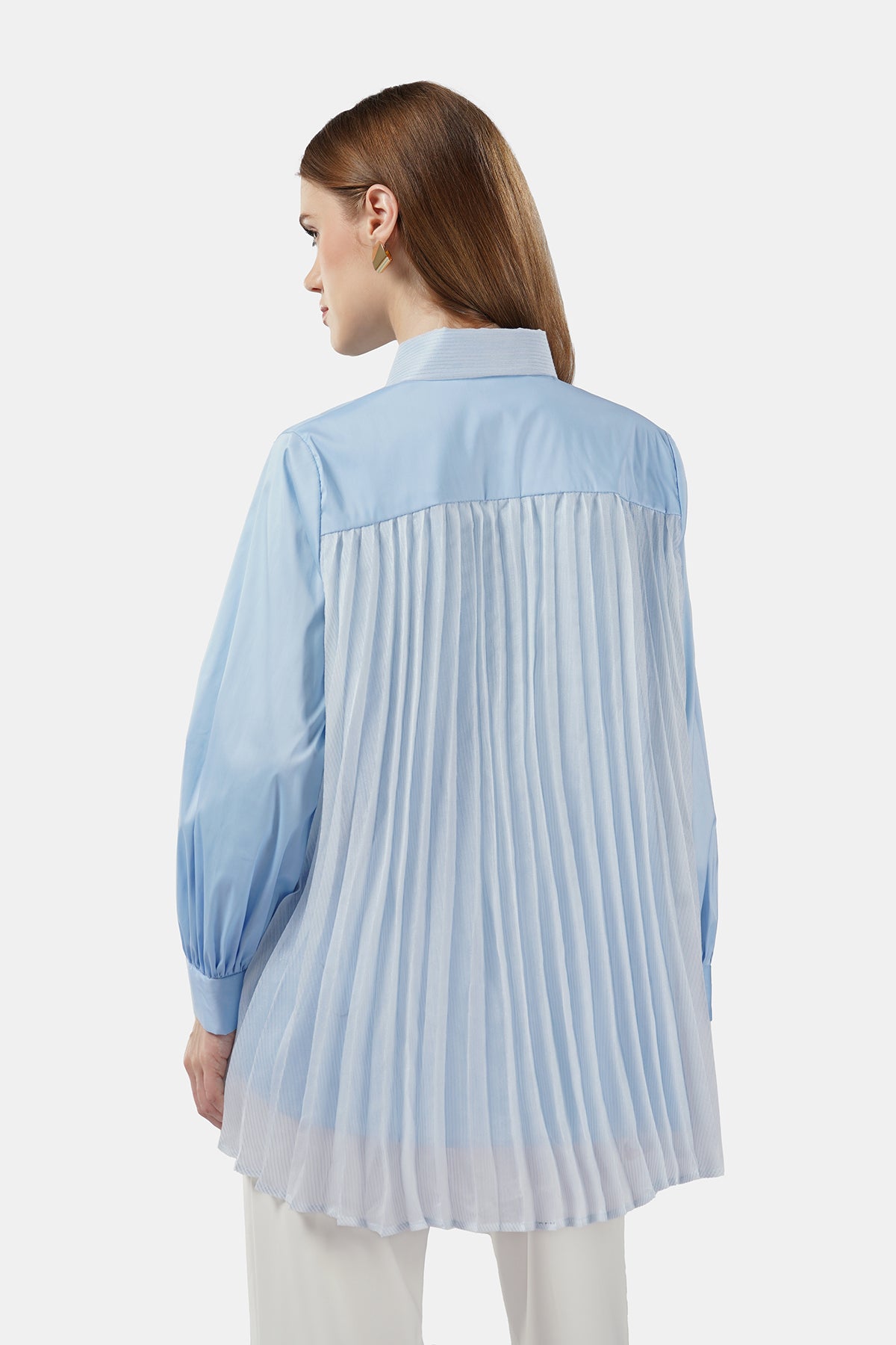 Candice Pleats Shirt - Blue