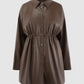 Carmela Leather Shirt - Brown