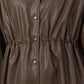 Carmela Leather Shirt - Brown