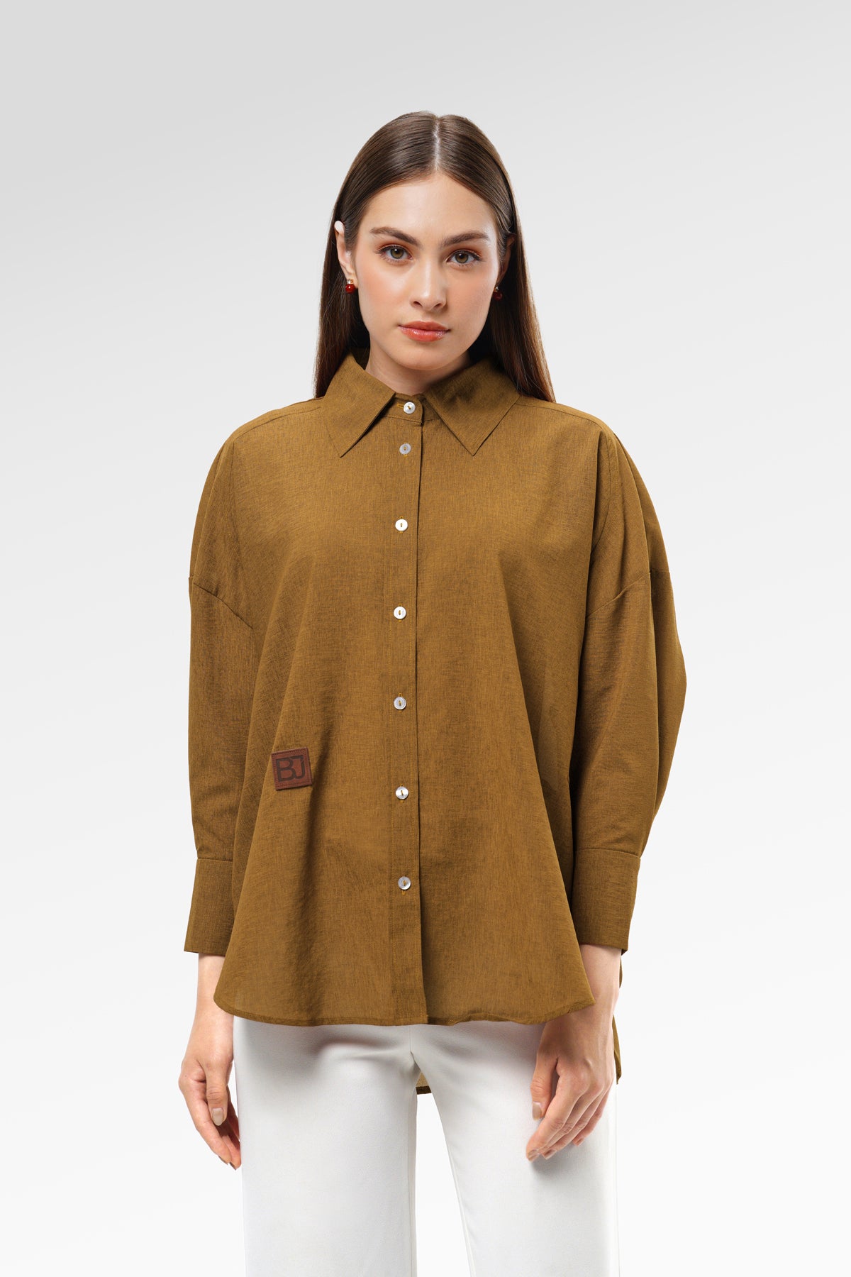 Carys Oversize Shirt - Brown