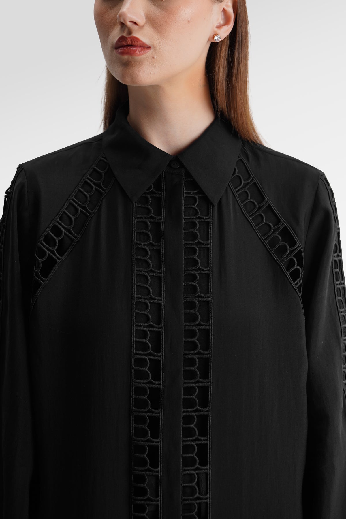Catherine Lace Shirt - Black