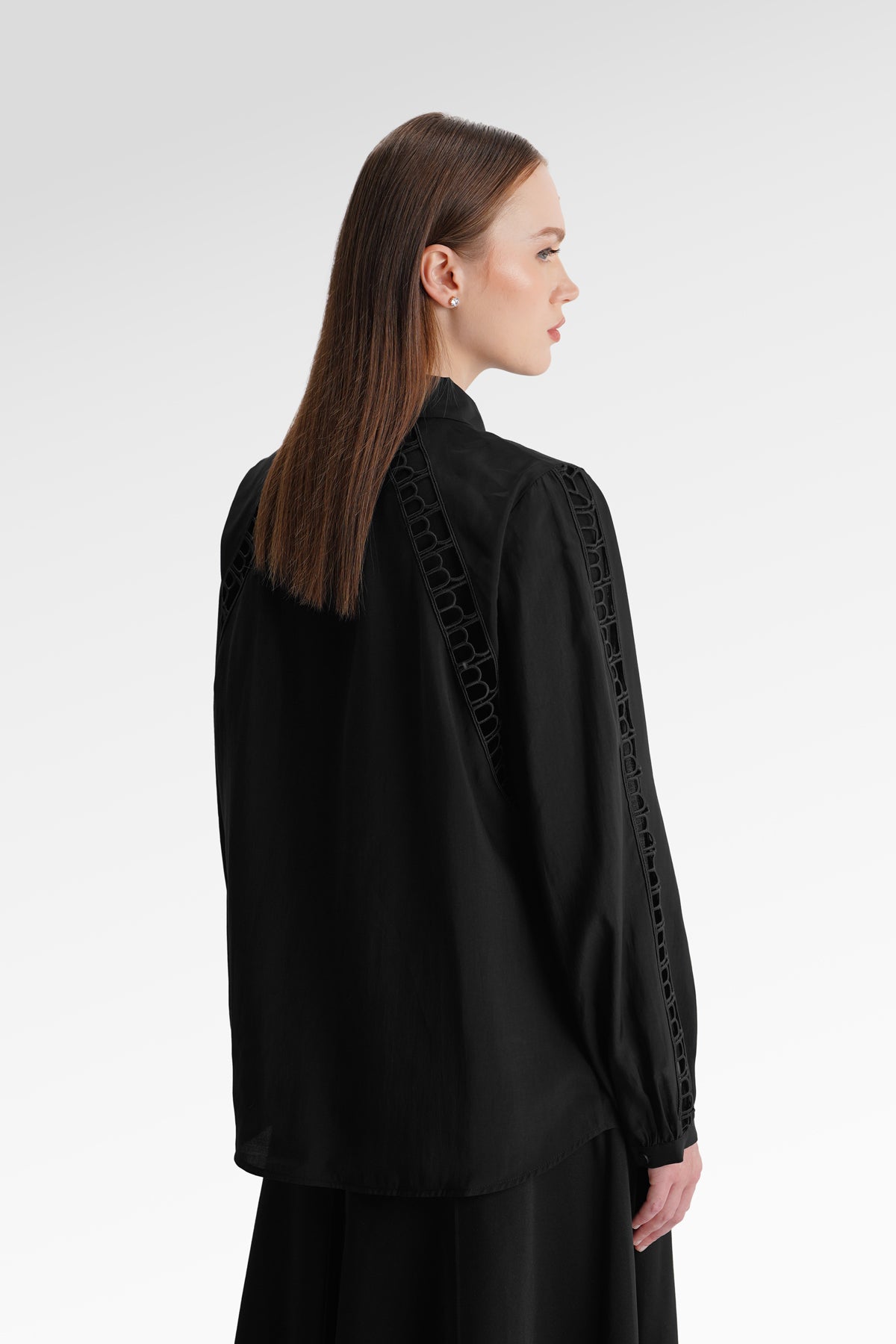 Catherine Lace Shirt - Black