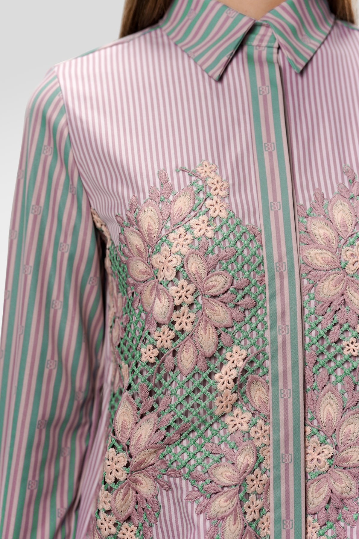 Celeste Embroidery Shirt - Rosewood Garden