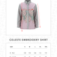 Celeste Embroidery Shirt - Rosewood Garden