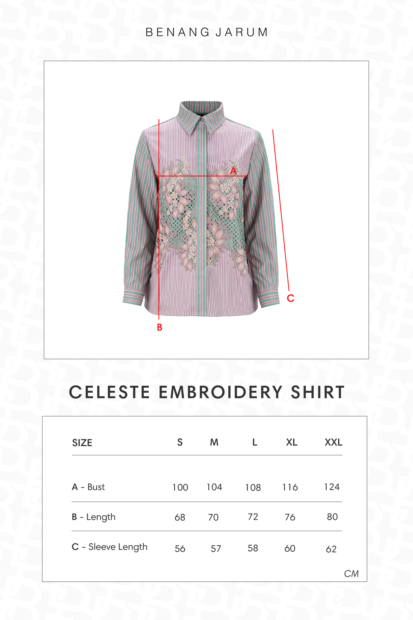 Celeste Embroidery Shirt - Rosewood Garden