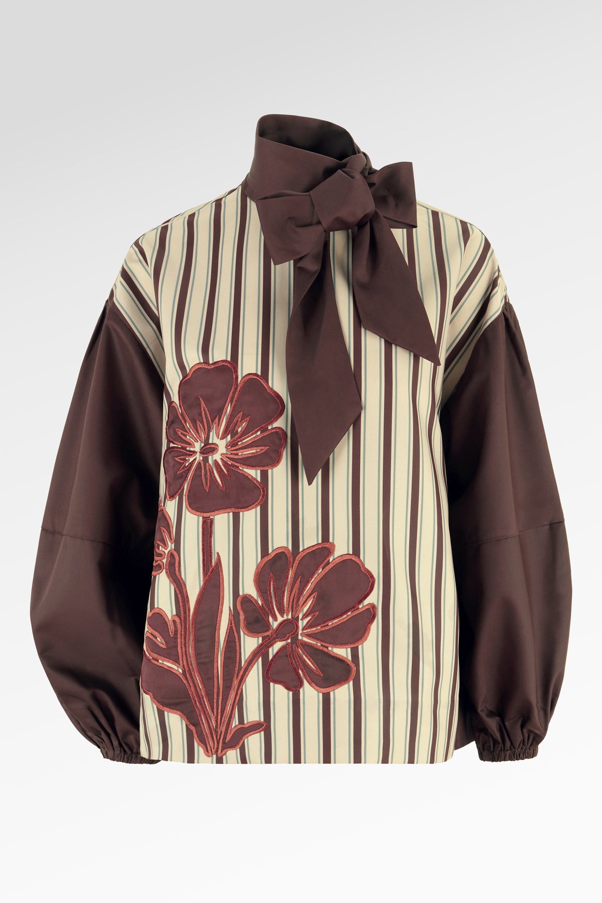 Celie Embroidery Blouse - Fired Brick