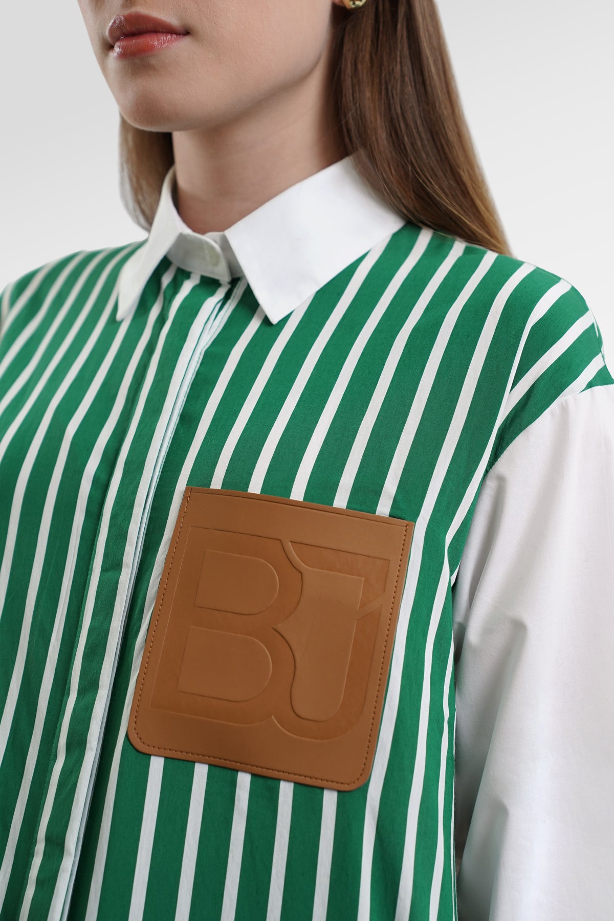 Celina Stripey Shirt - Green