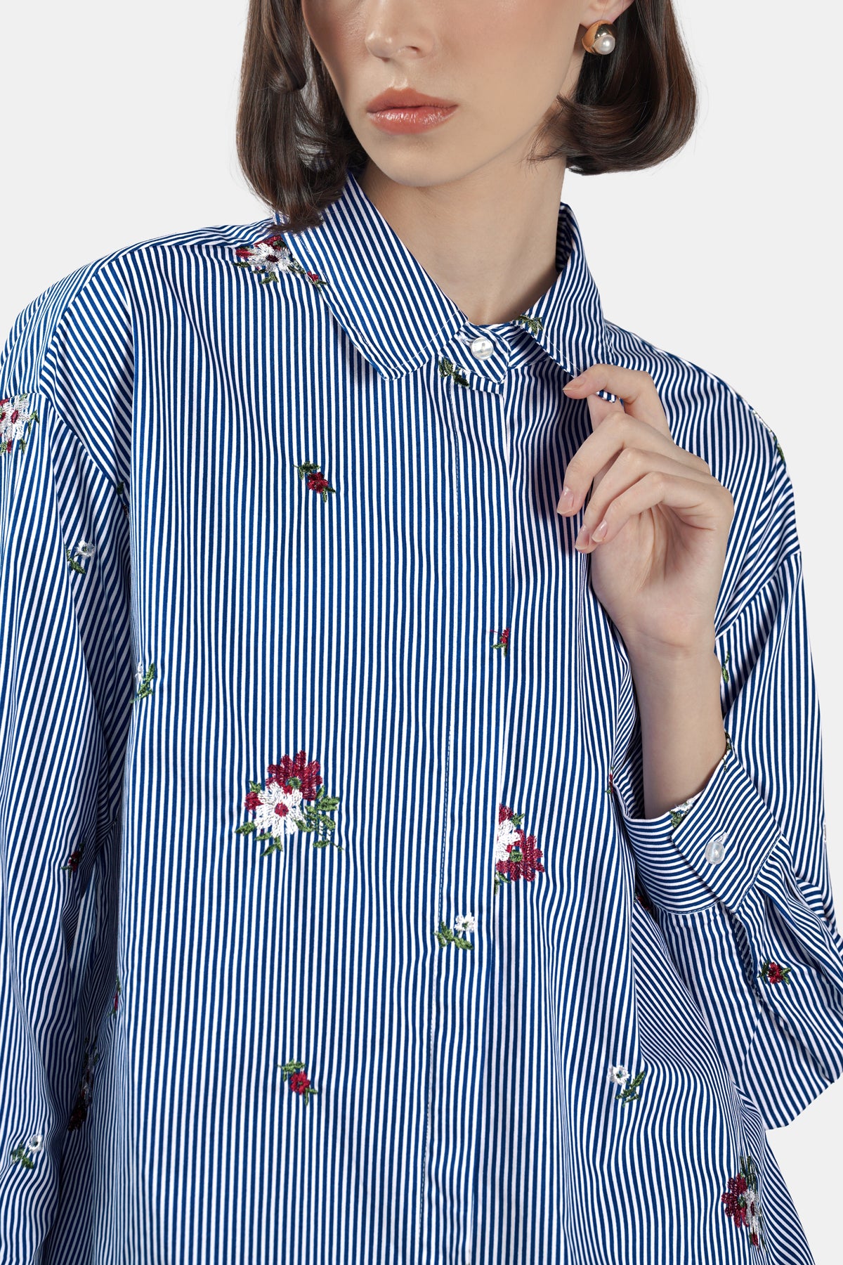 Celine Stripe Shirt - Navy