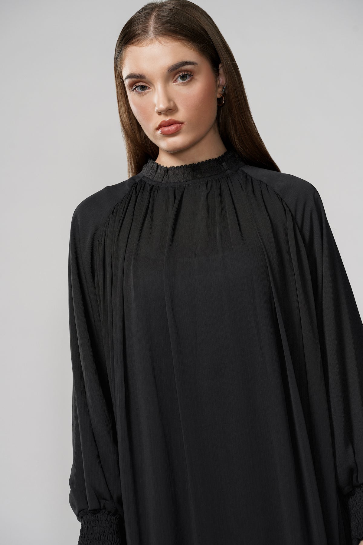 Chloe Ruffle Dress - Black