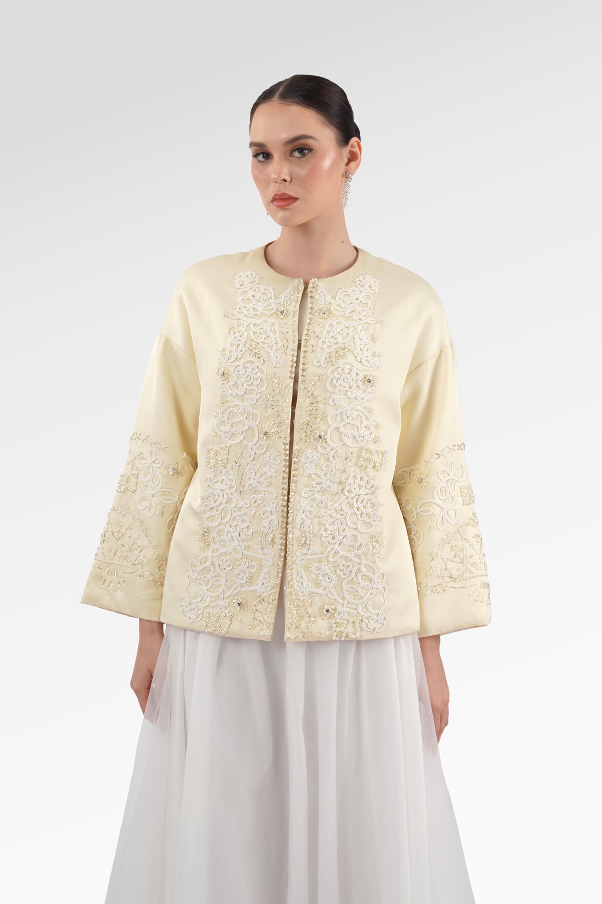 Clara Embellishment Outer - Beige