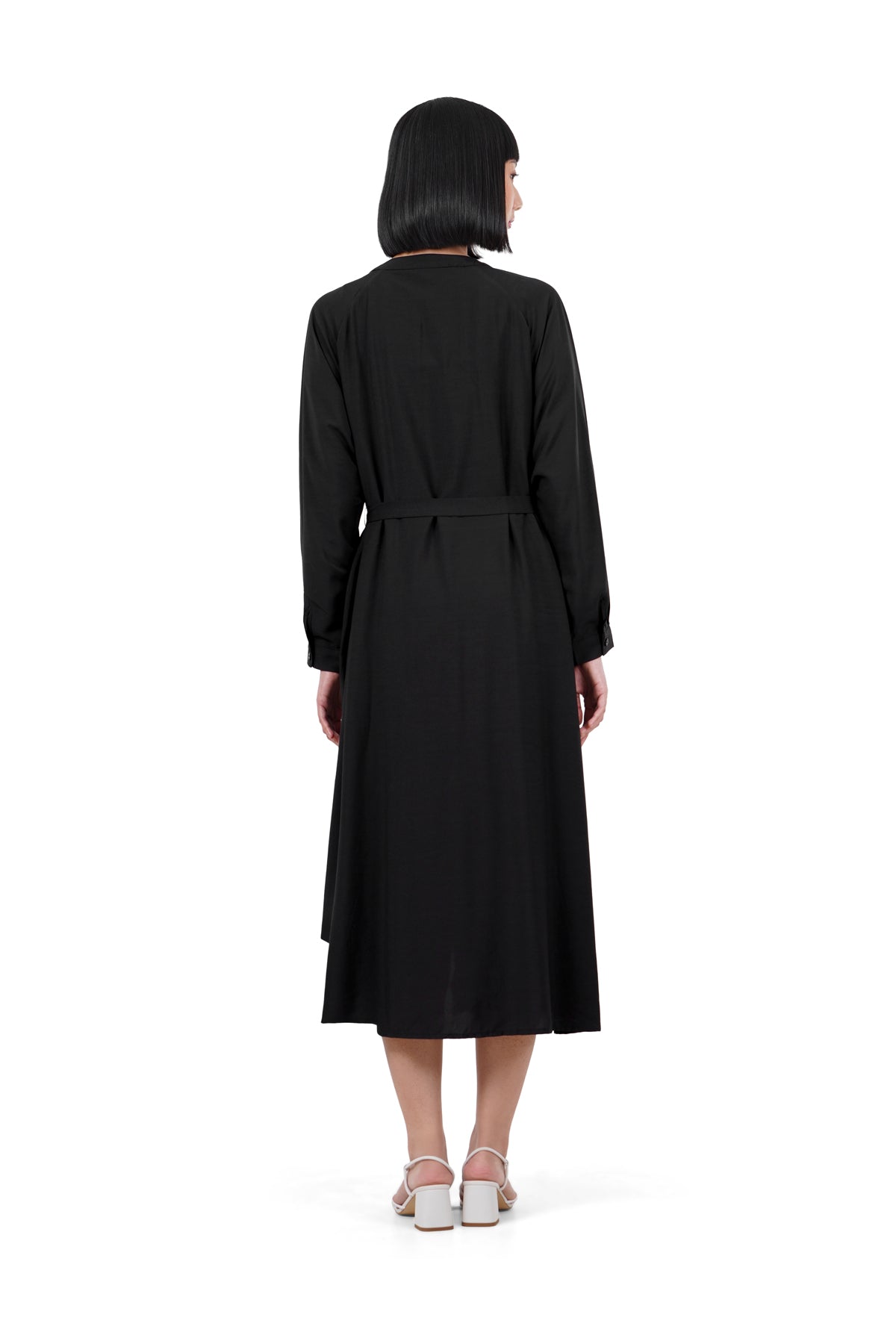 Clara Pleats Dress - Black