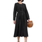 Clara Pleats Dress - Black