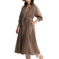 Clara Pleats Dress - Desert Palm