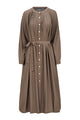 Clara Pleats Dress - Desert Palm