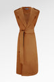Clara Sleeveless Coat - Brown