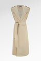 Clara Sleeveless Coat - Taupe