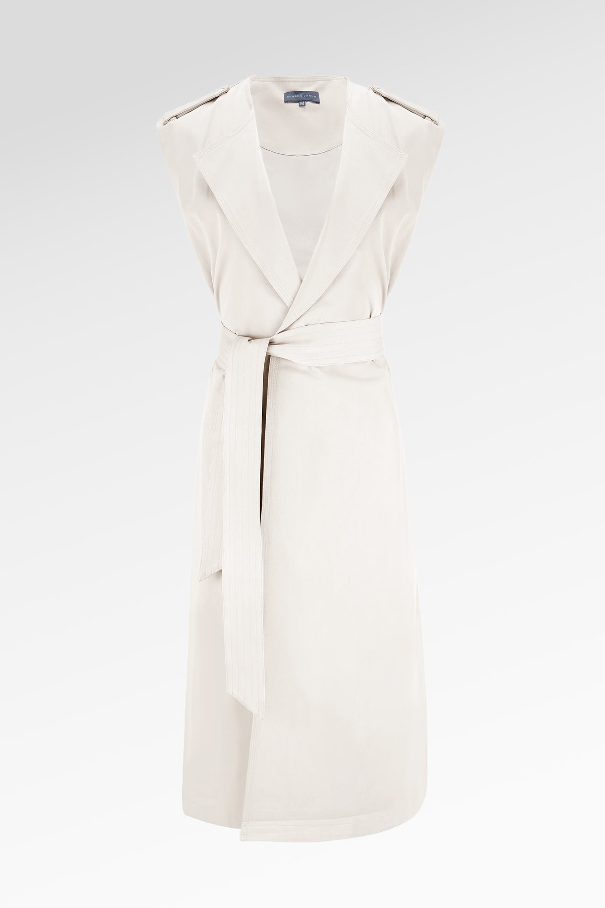 Clara Sleeveless Coat - White