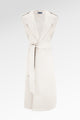 Clara Sleeveless Coat - White