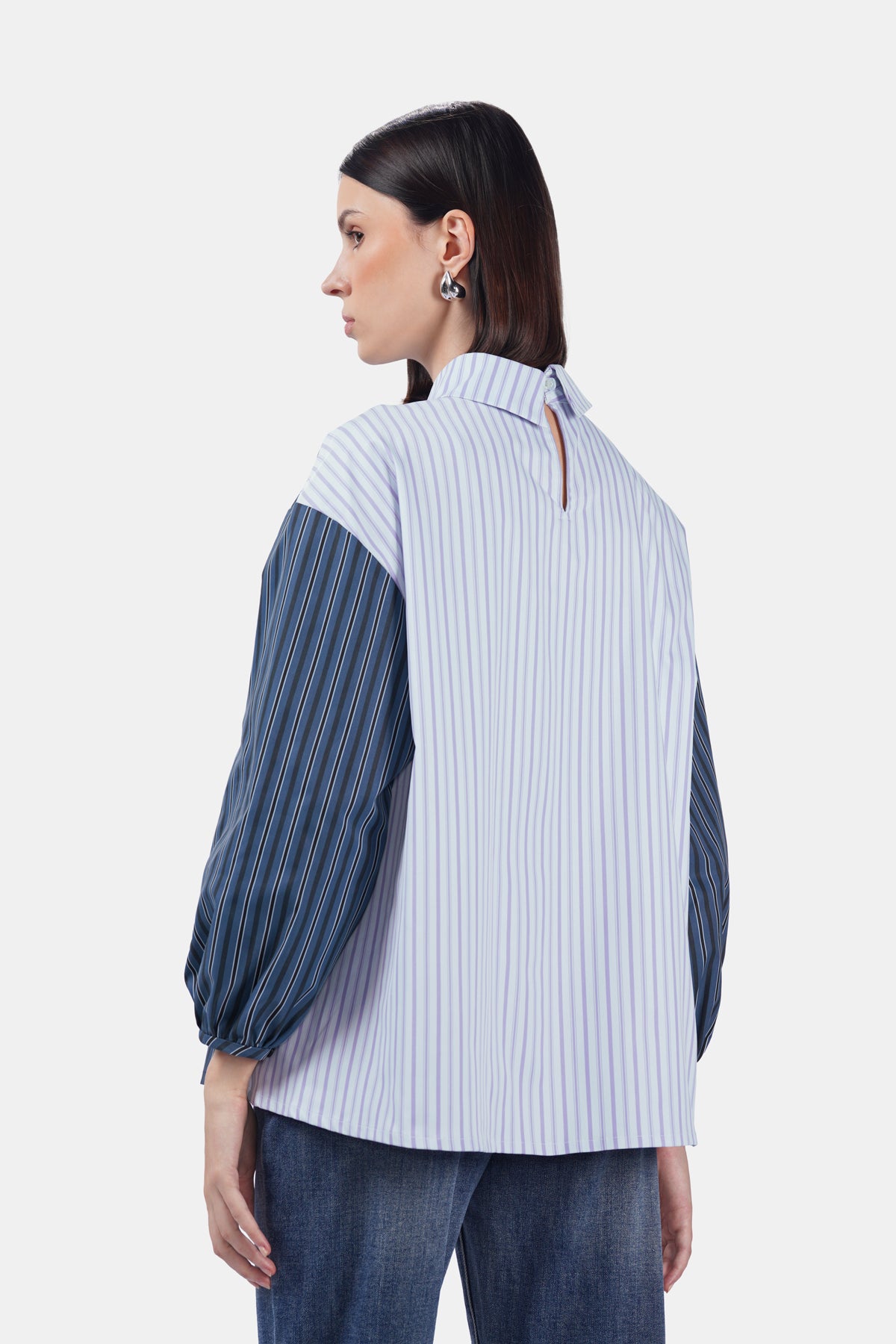 Claretta Flower Blouse - Twilight Blue