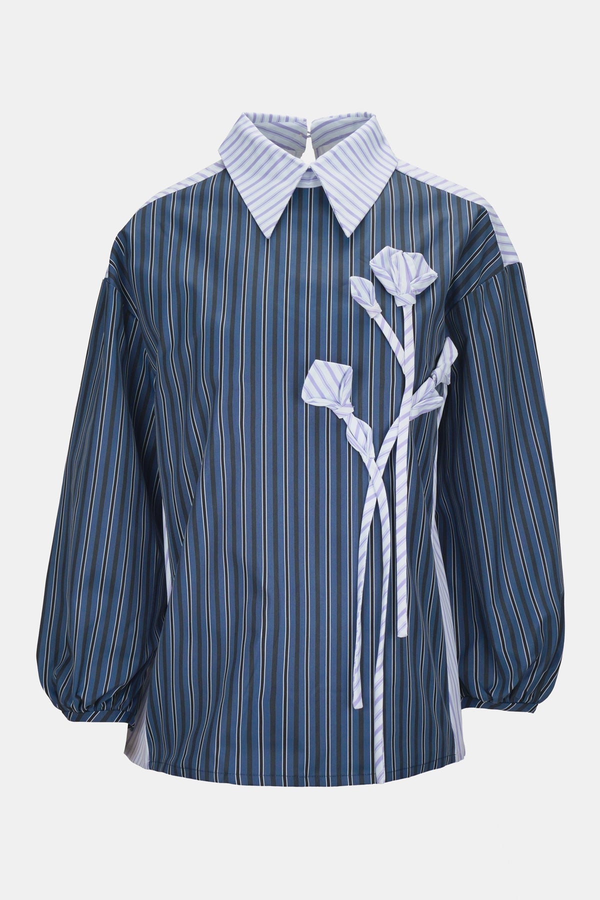 Claretta Flower Blouse - Twilight Blue