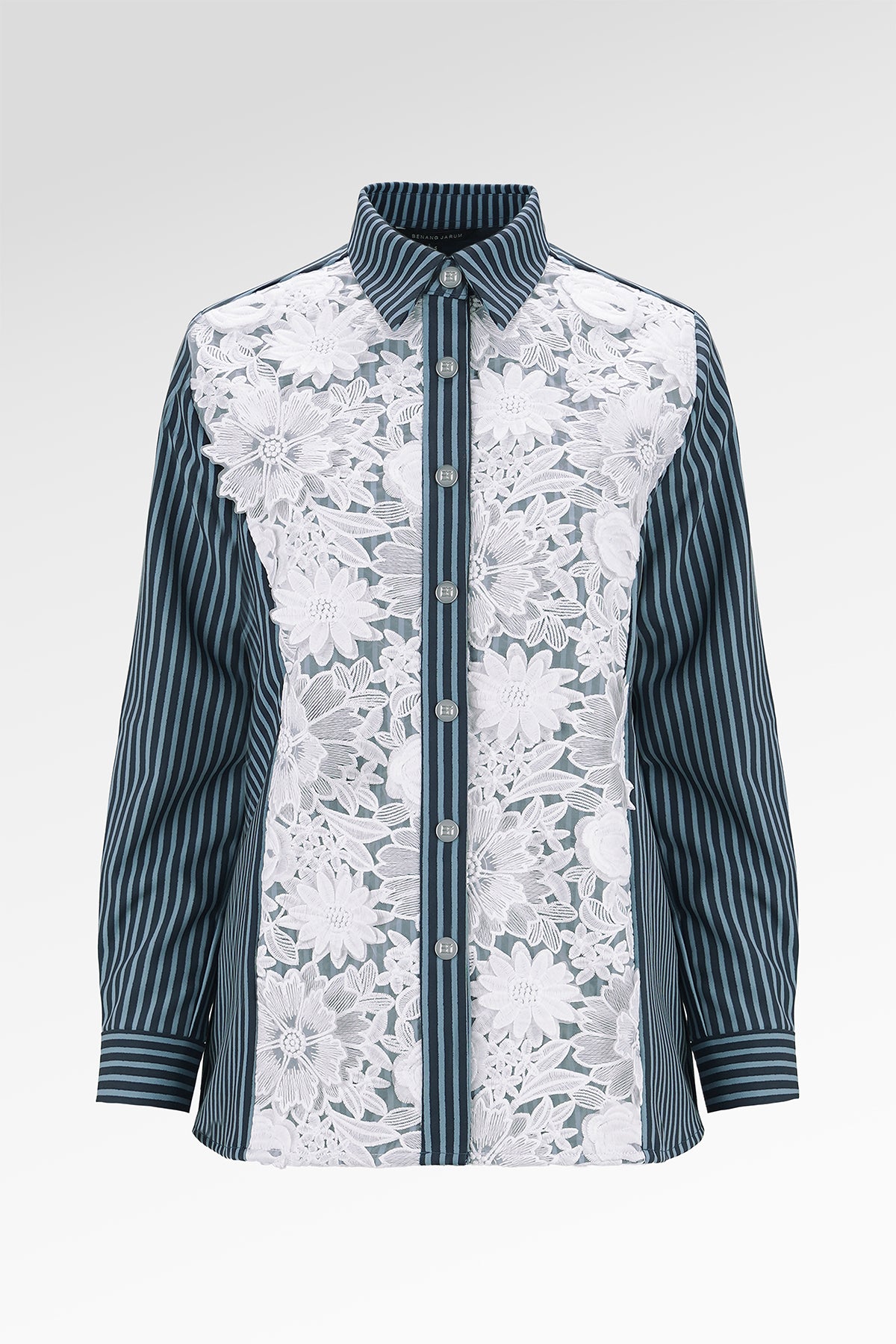 Clarisse Lace Shirt - Navy Blossom