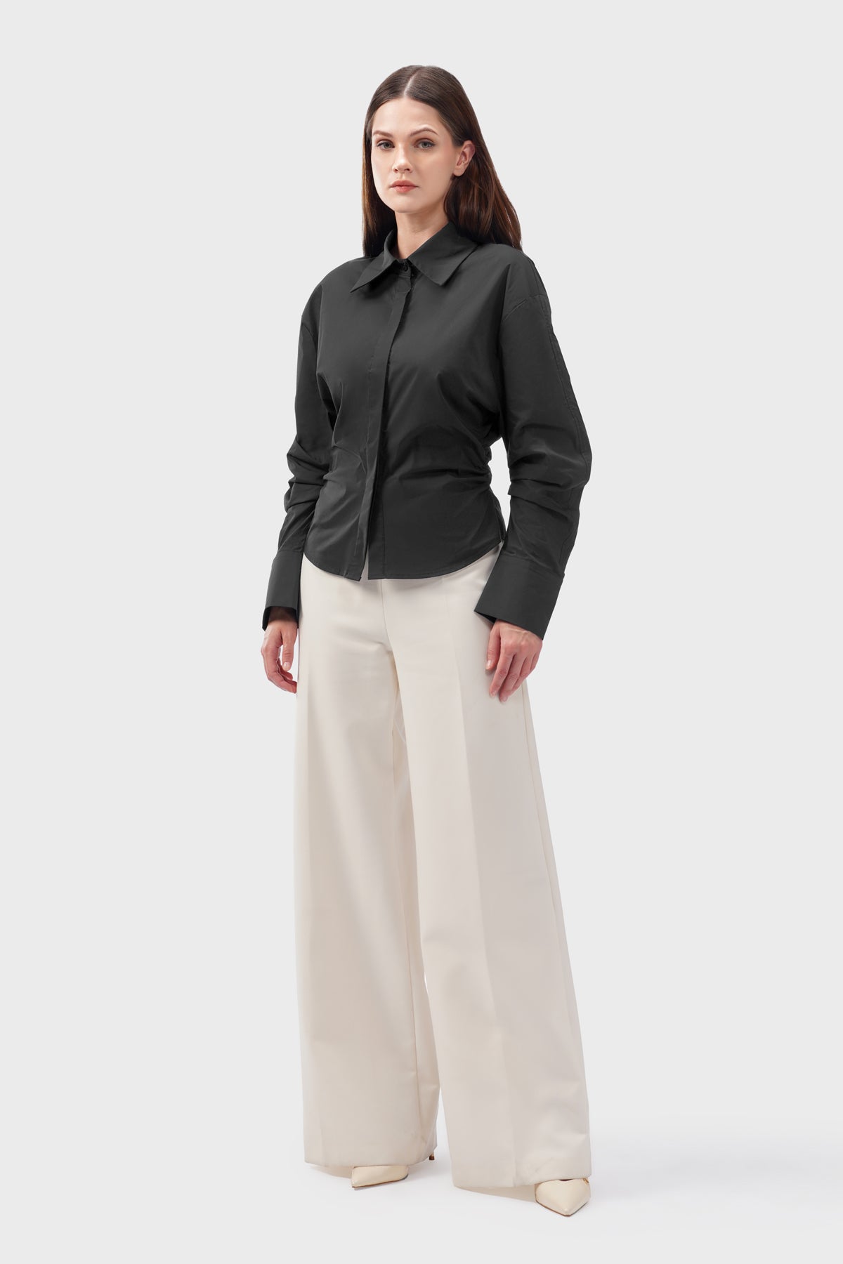 Connie Fitted Shirt - Black
