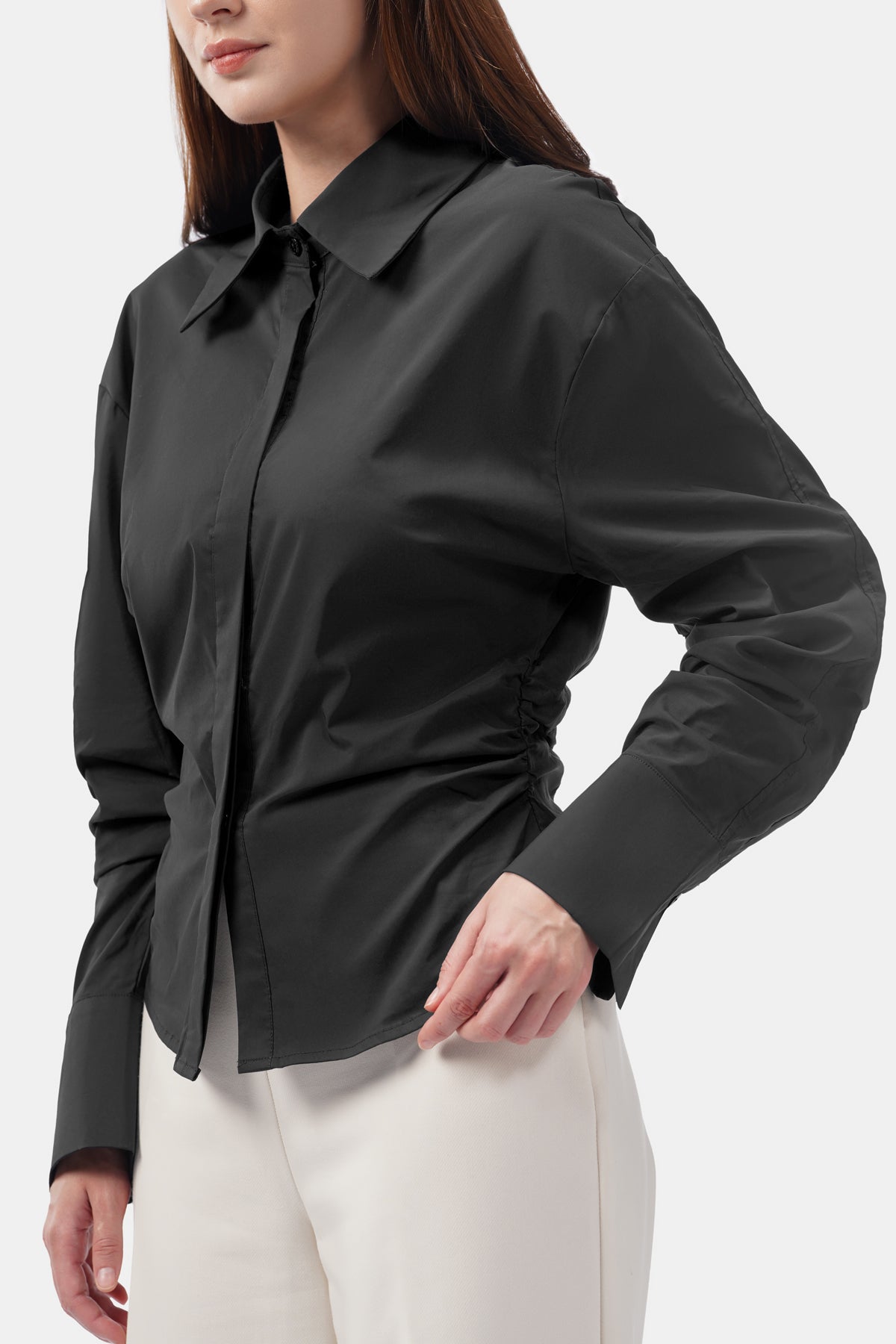 Connie Fitted Shirt - Black