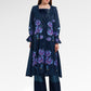 Opulent Bloom Embroidery Outer - Midnight Bloom