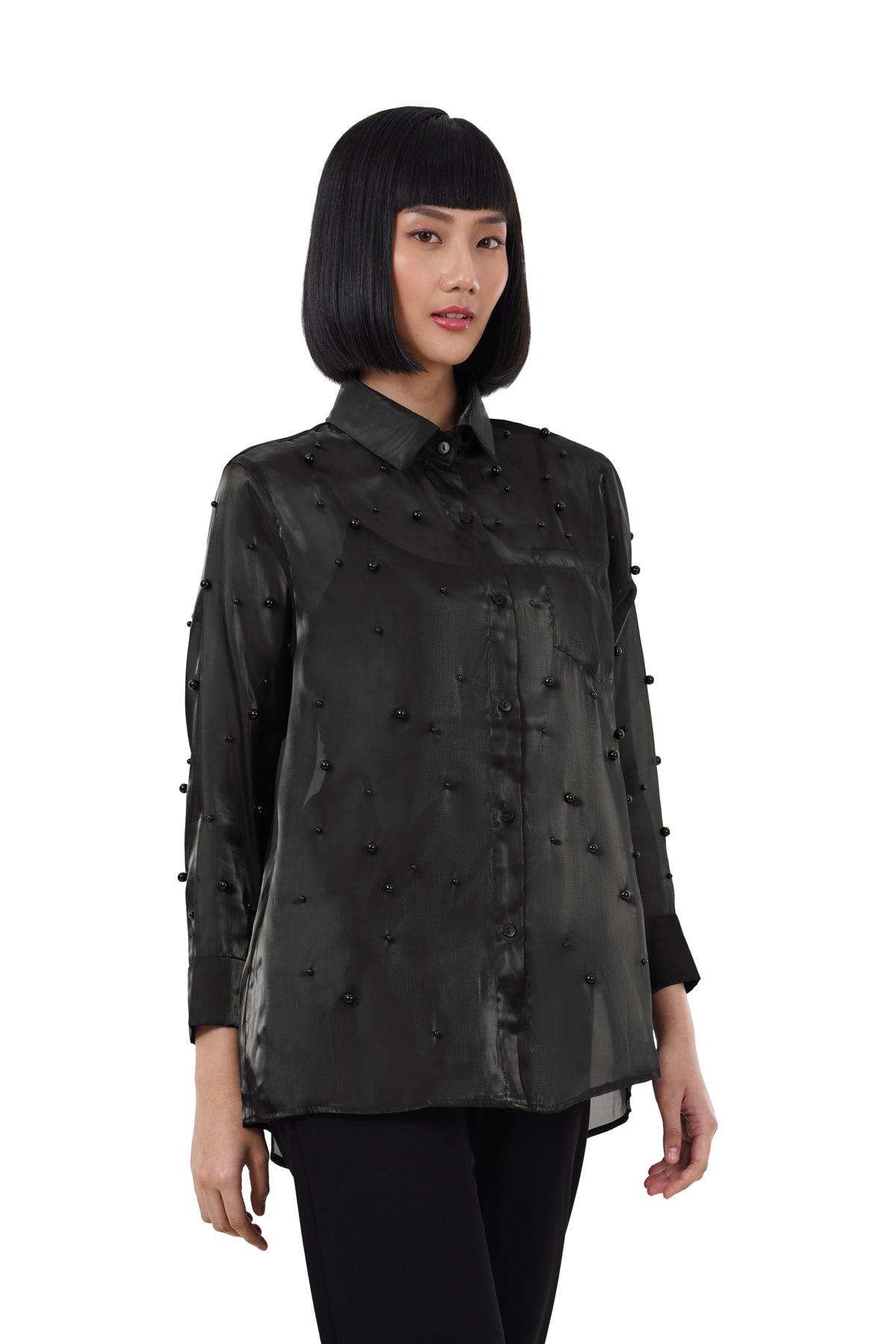 Jolene Pearl Top - Black