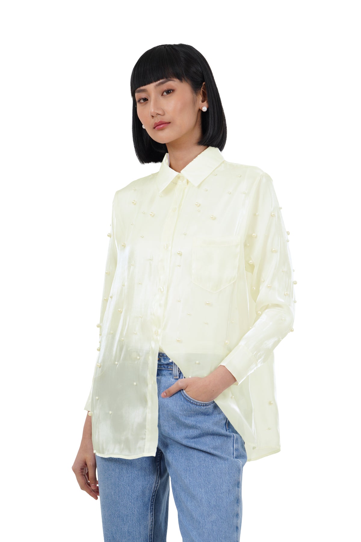 Jolene Pearl Top - Cannoli Cream