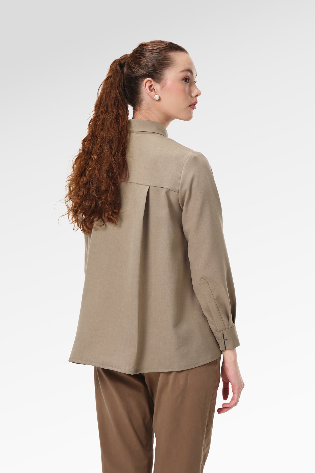 Corrine Jacquard Shirt - Mocha