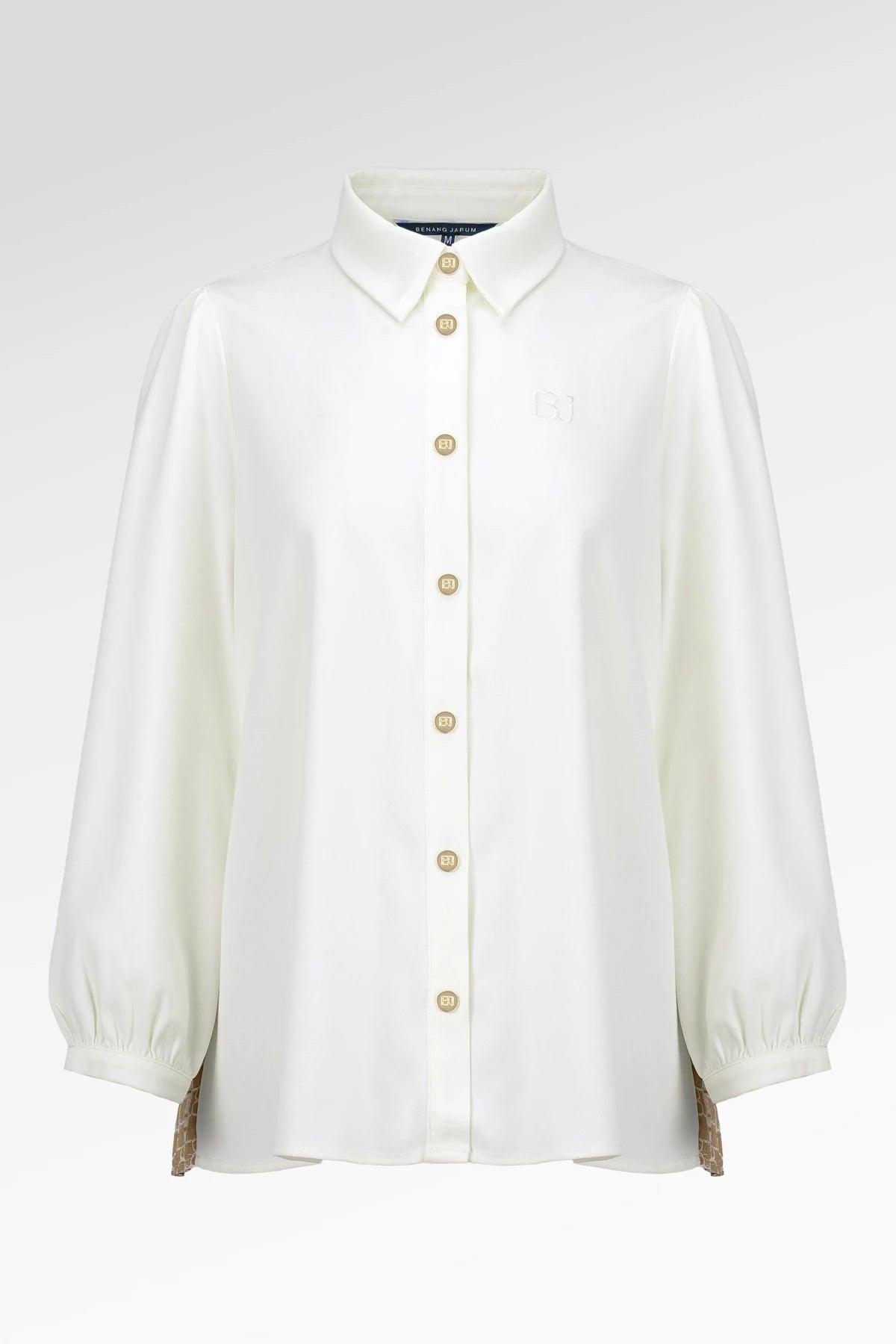 Denim Tales Back Pleated Shirt - White