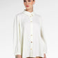 Denim Tales Back Pleated Shirt - White