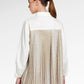 Denim Tales Back Pleated Shirt - White