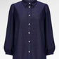 Denim Tales Back Pleated Shirt - Dark Blue