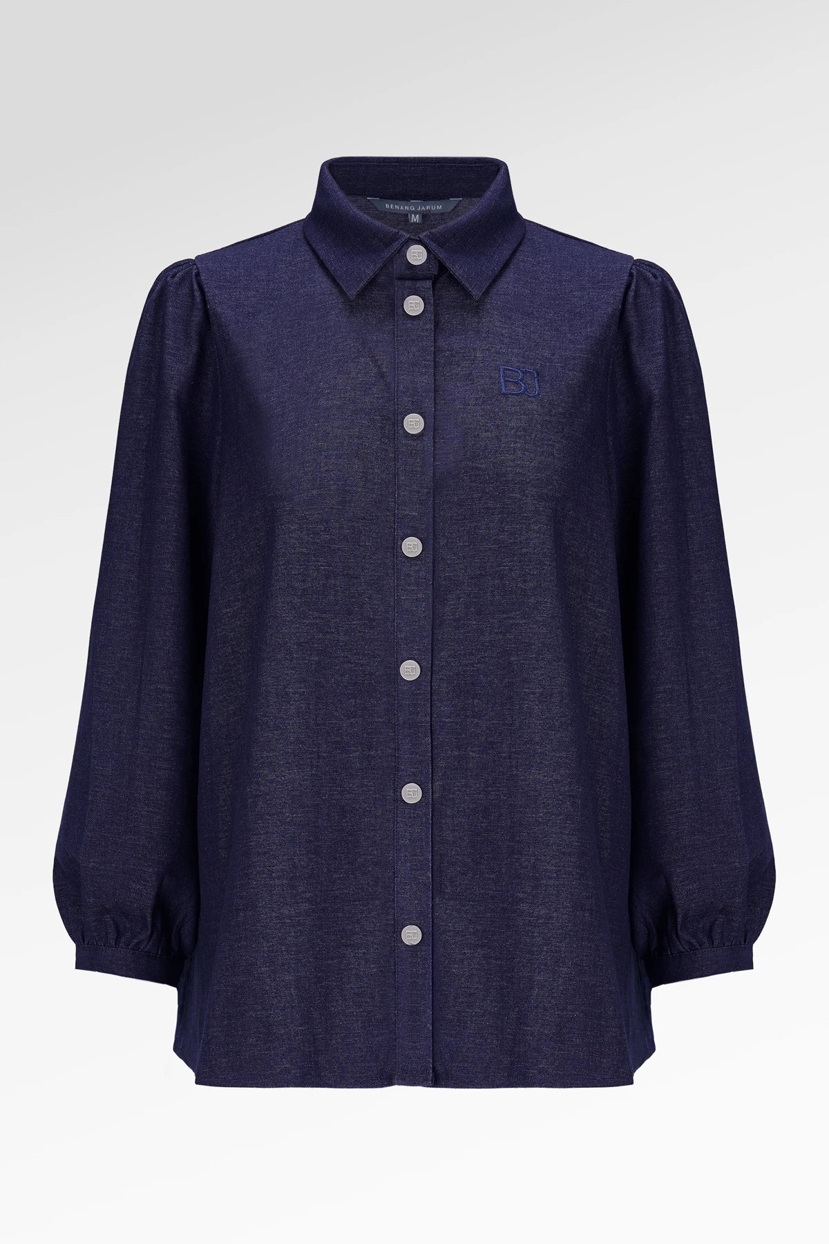 Denim Tales Back Pleated Shirt - Dark Blue