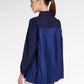 Denim Tales Back Pleated Shirt - Dark Blue